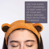 Brown Bear Headband - Korean-Skincare
