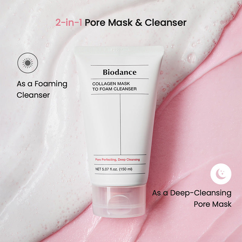 Collagen Mask To Foam Cleanser